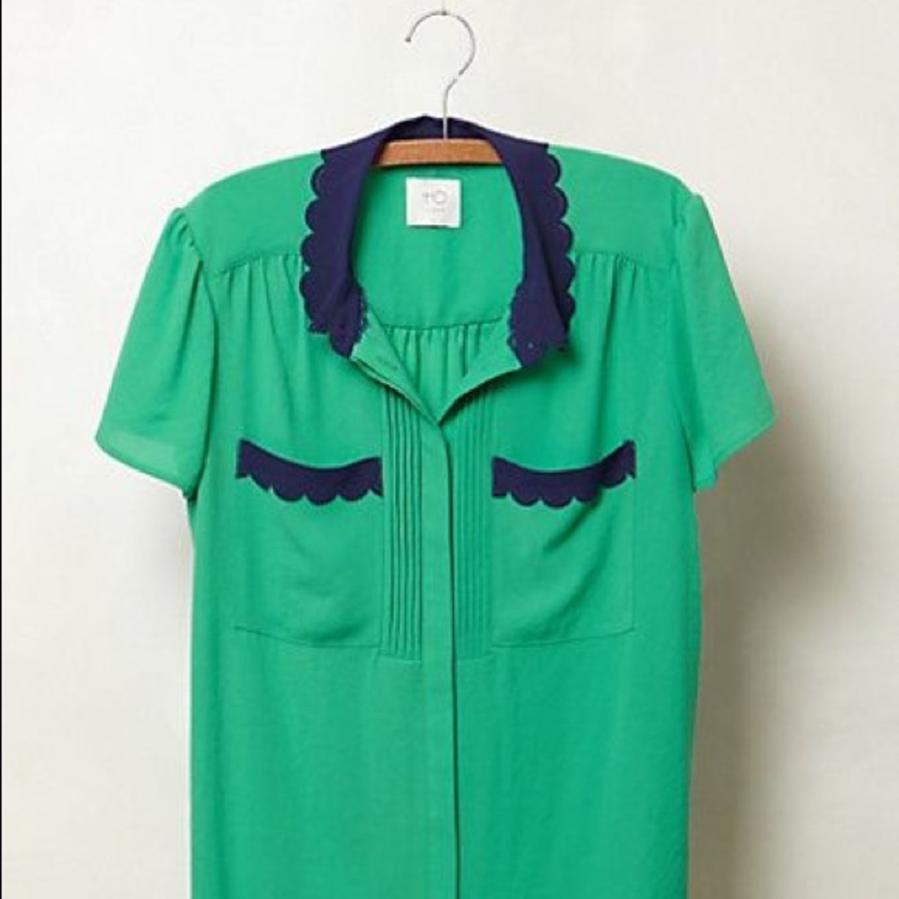 HD in Paris short-sleeve Anthropologie blouse